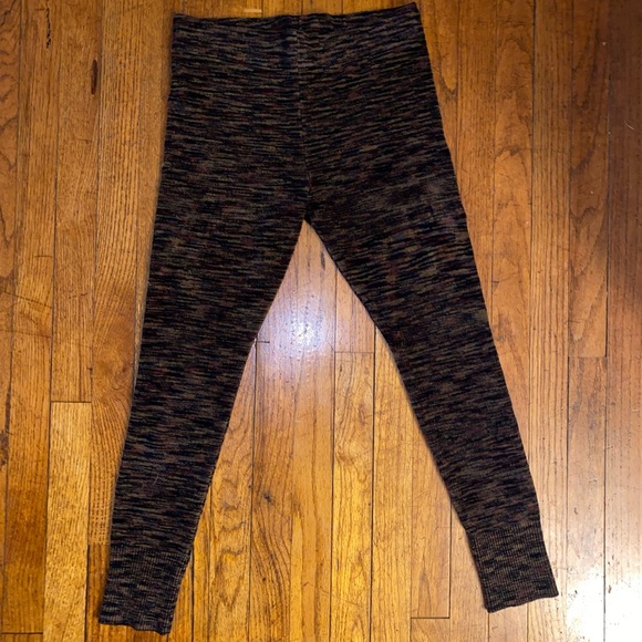 Free People Pants - Free People Black and Brown Patterned Leggings